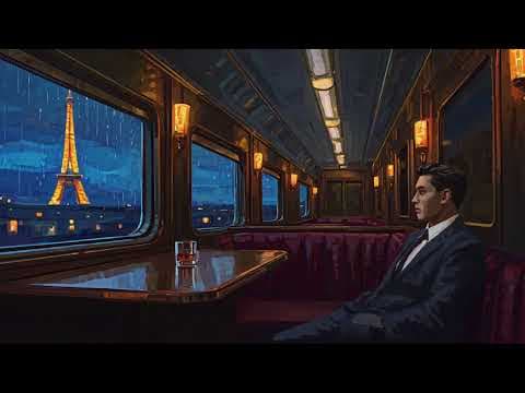 Midnight Train Through Paris 1945 | Atmospheric Jazz Ambience for Relaxation